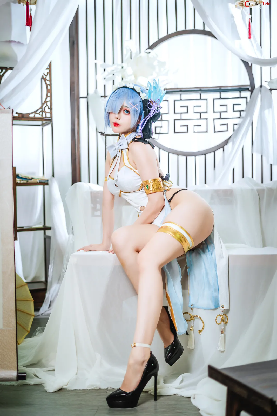 Hoshilily cosplay Rem Cheongsam 1