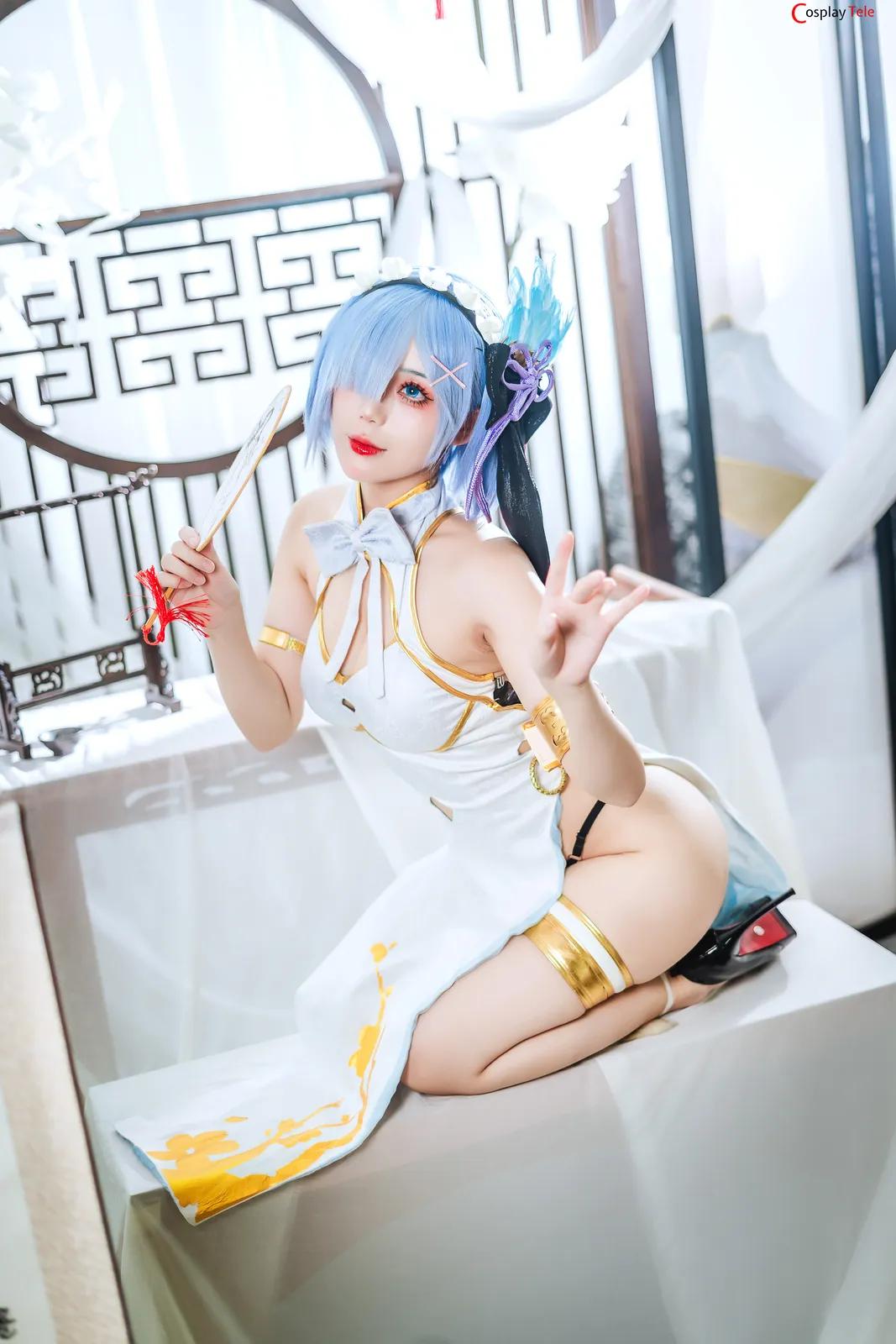 Hoshilily cosplay Rem Cheongsam 4