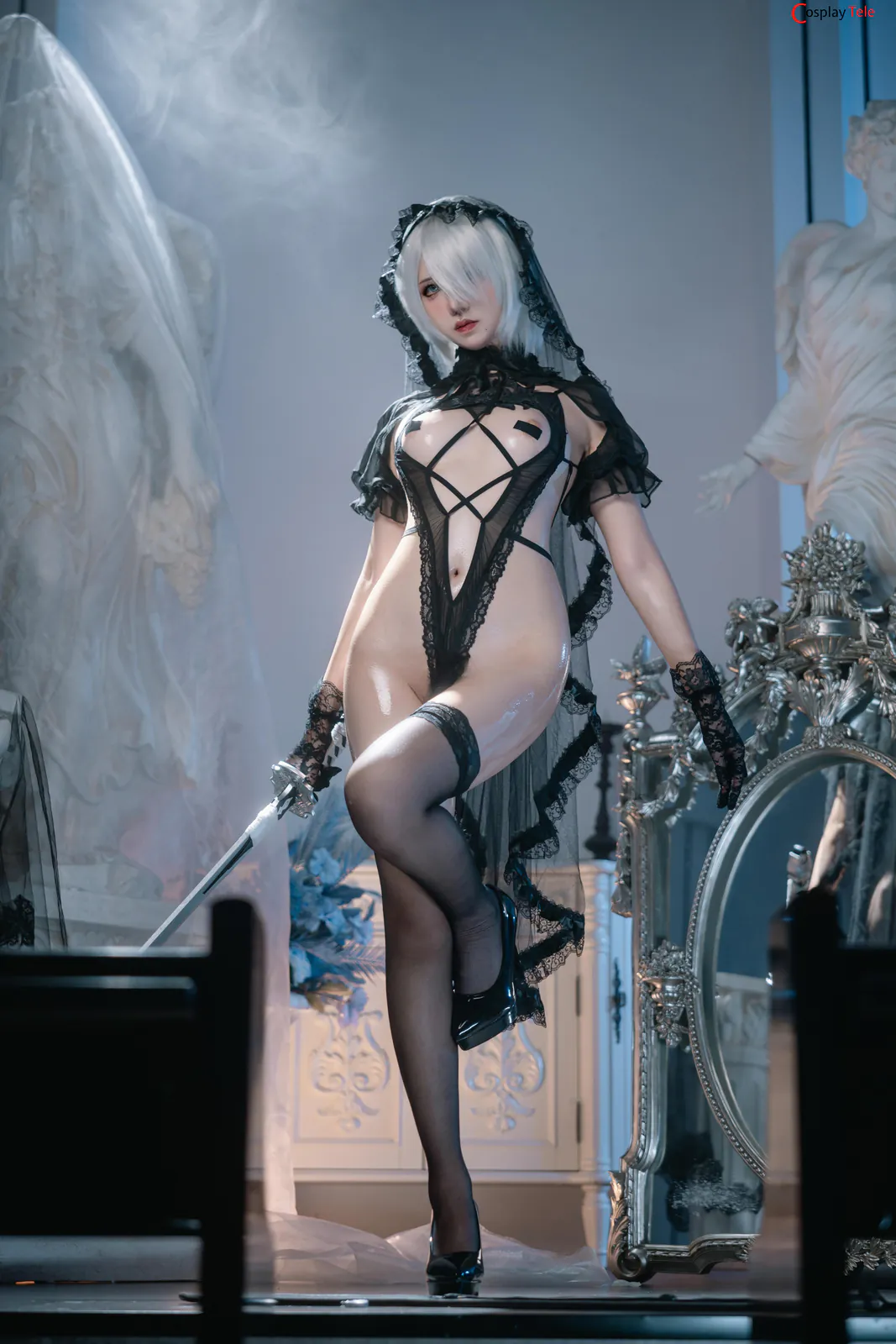 axunkaOri cosplay 2B Black Bride 1