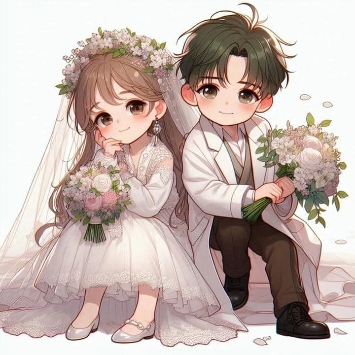 109+ Mẫu Hình Cô Dâu Chú Rể Chibi Ngọt Ngào Cho Ngày Cưới
