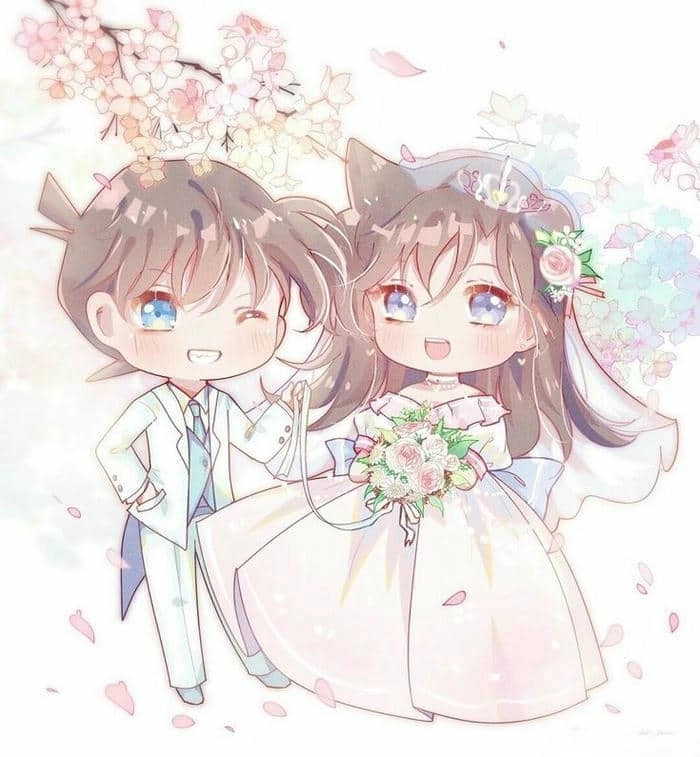hình cô dâu chú rể chibi 7