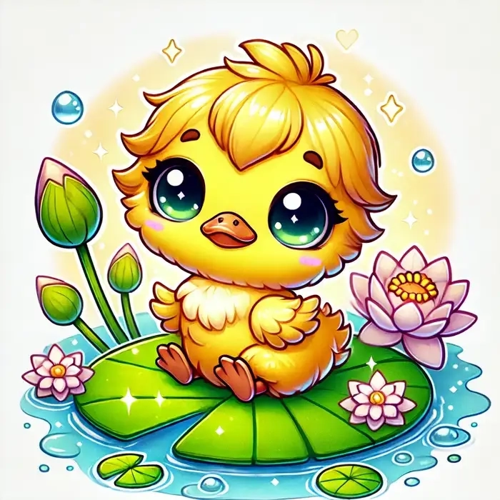 vịt chibi cute 15