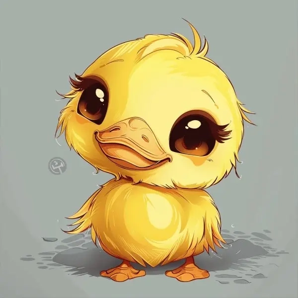 vịt chibi cute 6