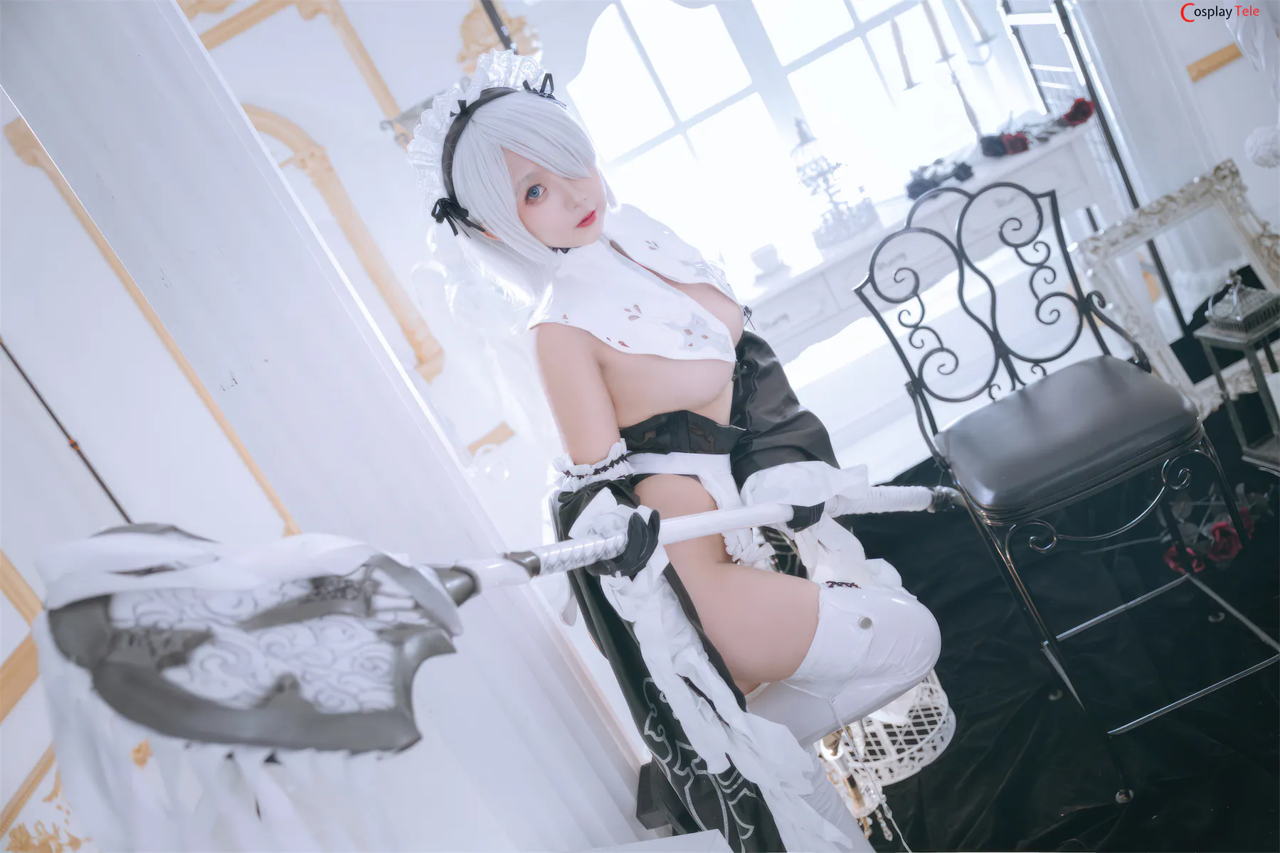 Rinaijiao cosplay 2B Milk Maid 2